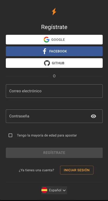Registro en CloudBet